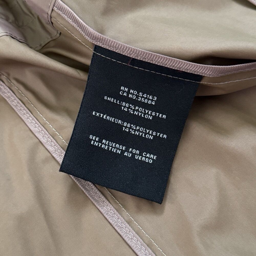 Cole Haan Hooded Rain Jacket Coat Champagne Iridescent Full Zip Women’s Size XS - Picture 8 of 16